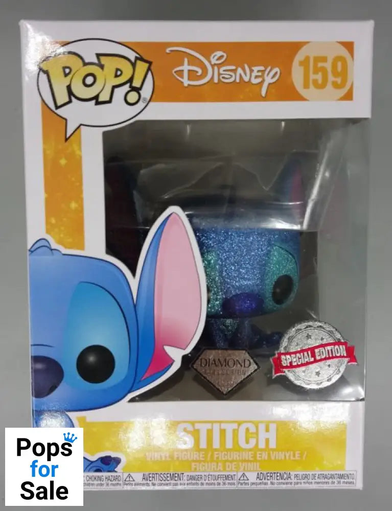 159 Stitch (Seated) - Diamond - Disney Lilo and Stitch Funko POP