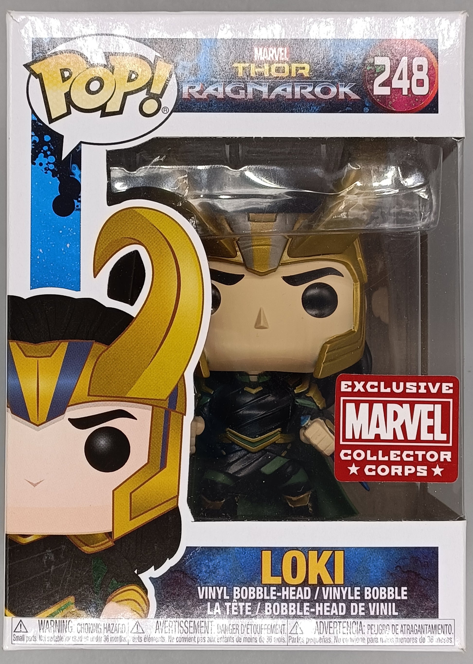 #248 Loki (Helmet) Marvel Collector Corps - Thor Ra Box Damaged Funko POP