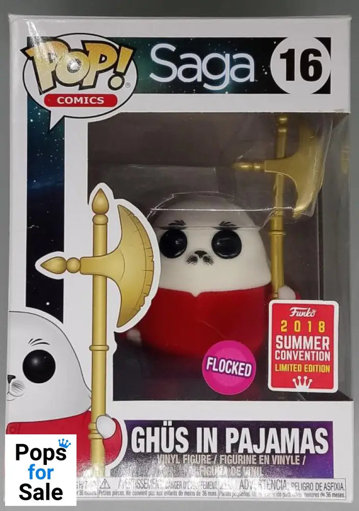 #16 Gh�s in Pajamas - Flocked - SAGA - 2018 Con Box Damaged Funko POP