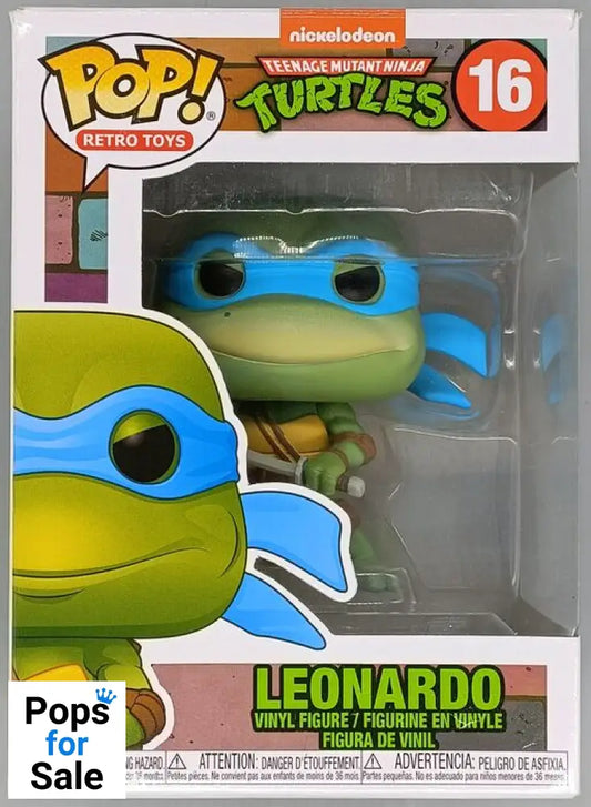 #16 Leonardo (Retro) Teenage Mutant Ninja Turtles Box Damaged Funko POP
