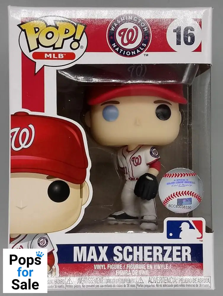 #16 Max Scherzer - MLB Baseball - Washington Nationals Funko POP - PopsforSale.co.uk