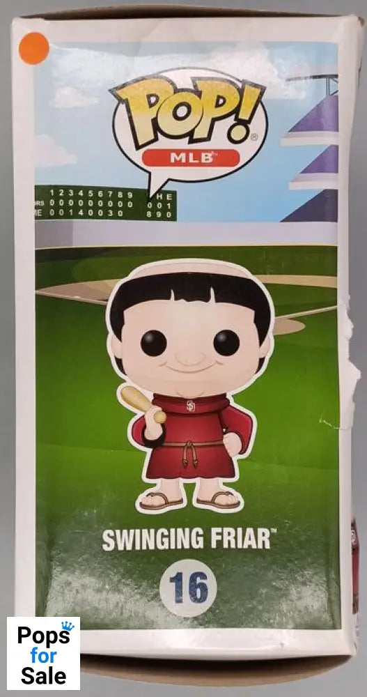 #16 Swinging Friar (Bat on Shoulder) MLB Baseball (Ma Box Damaged Funko POP