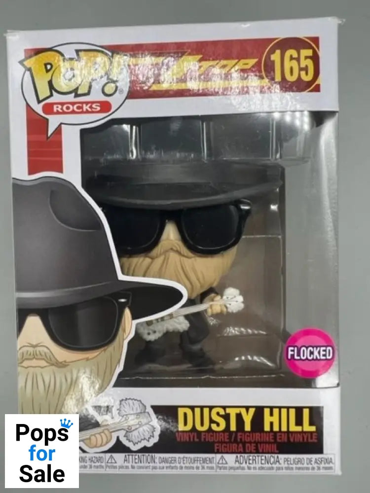 #165 Dusty Hill - Flocked - ZZ Top - Box Damaged Funko POP