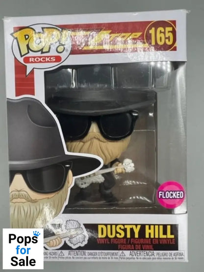 #165 Dusty Hill - Flocked - ZZ Top - Box Damaged Funko POP