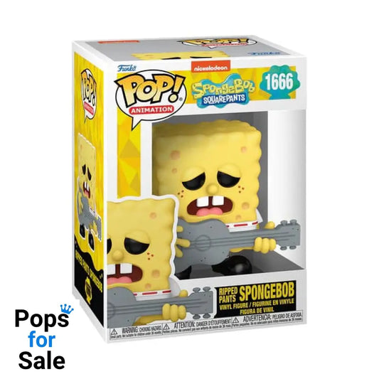 #1666 Ripped Pants SpongeBob (with Guitar) - SpongeBob SquarePants Funko POP Preorder - PopsforSale.co.uk