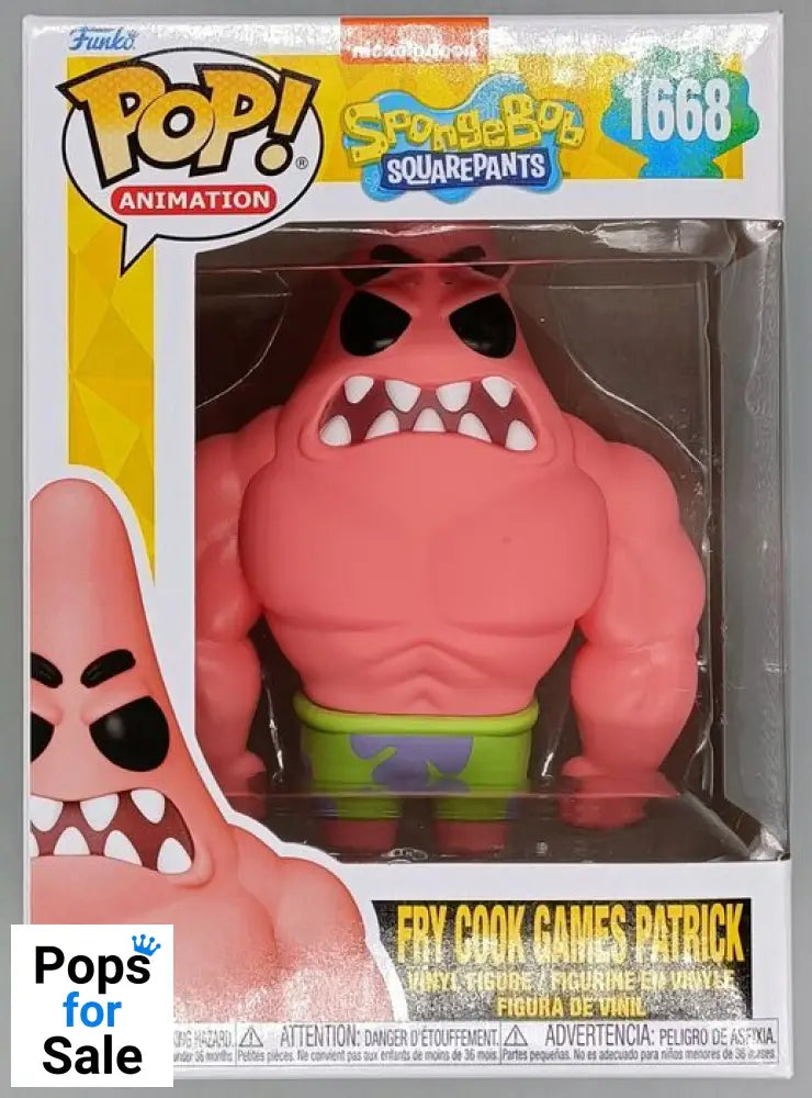 1668 Fry Cook Games Patrick - SpongeBob SquarePants Funko POP - Brand New