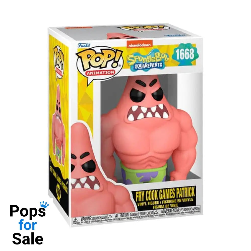 #1668 Fry Cook Games Patrick - SpongeBob SquarePants Funko POP Preorder - PopsforSale.co.uk