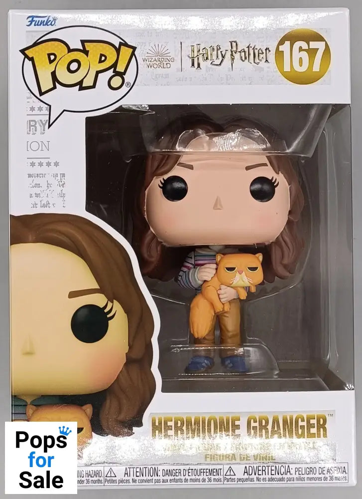 167 Hermione Granger w/Crookshanks - Harry Potter Funko POP - Brand New