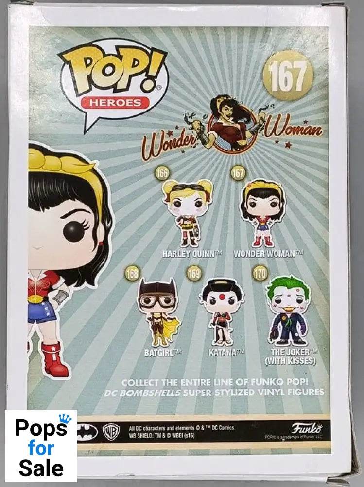 167 Wonder Woman - DC Bombshells - Box Damaged Funko POP