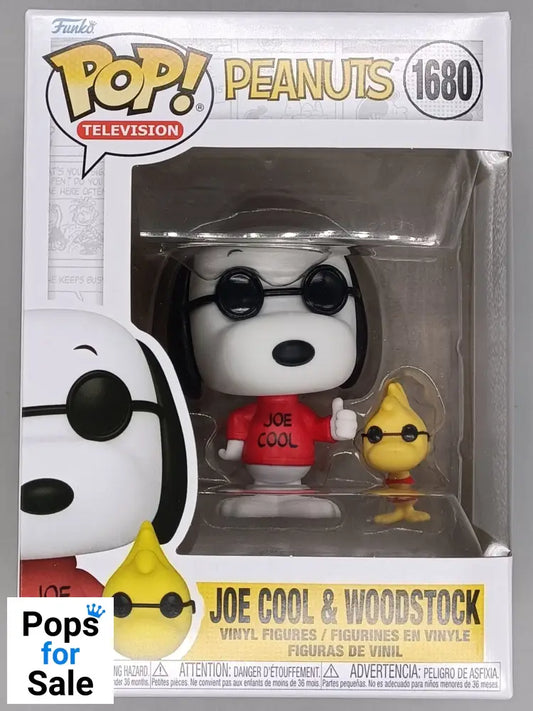 1680 Joe Cool with Woodstock - Peanuts Funko POP - Brand New