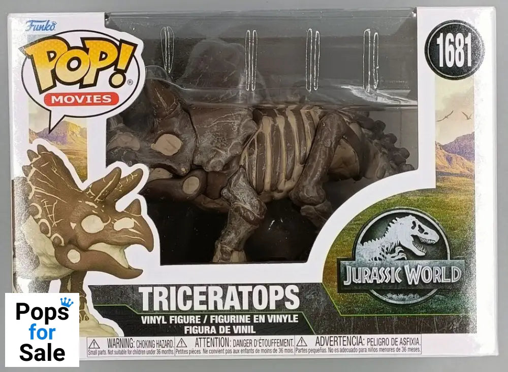 1681 Triceratops (Fossil) - Jurassic World - Box Damaged Funko POP