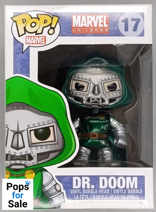 17 Dr. Doom - Metallic - Marvel - Funko POP - Box Damaged