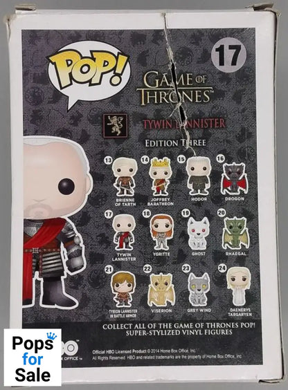 #17 Tywin Lannister (Gold Armor) Game of Thrones Box Damaged Funko POP
