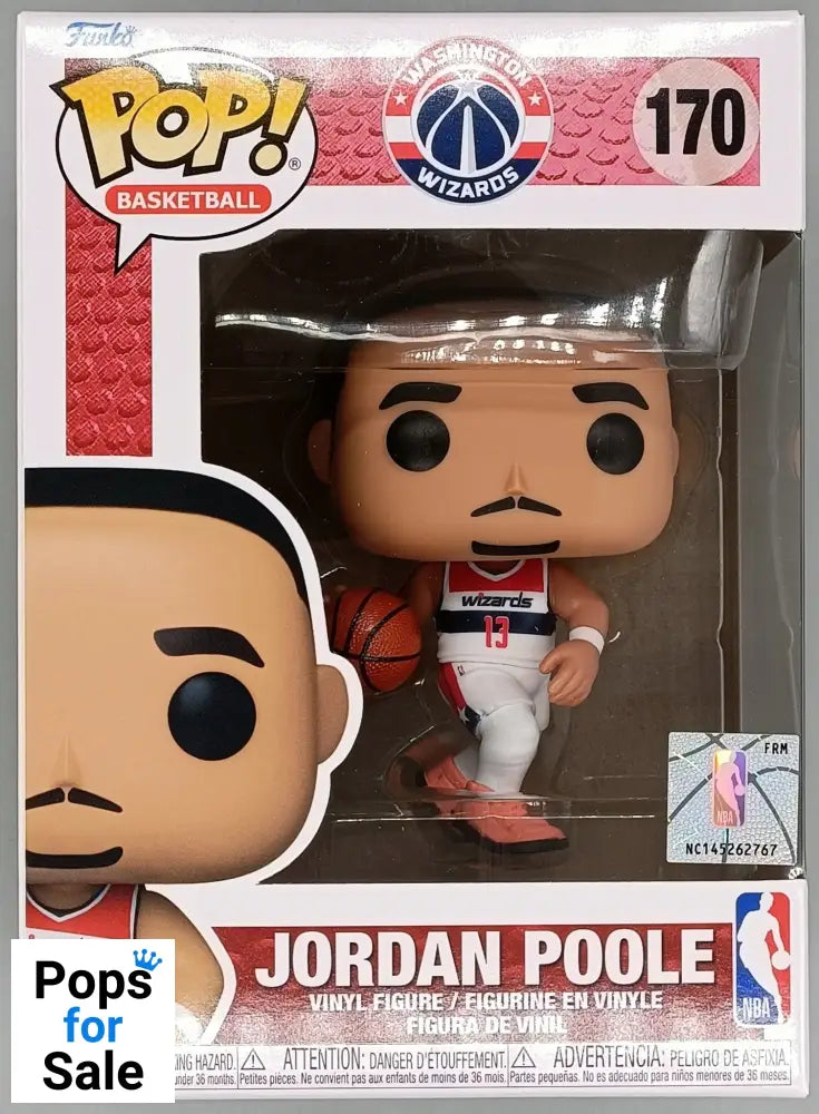 #170 Jordan Pool - NBA Legends - Washington Wizards Brand New Funko POP in Protector - PopsforSale.co.uk