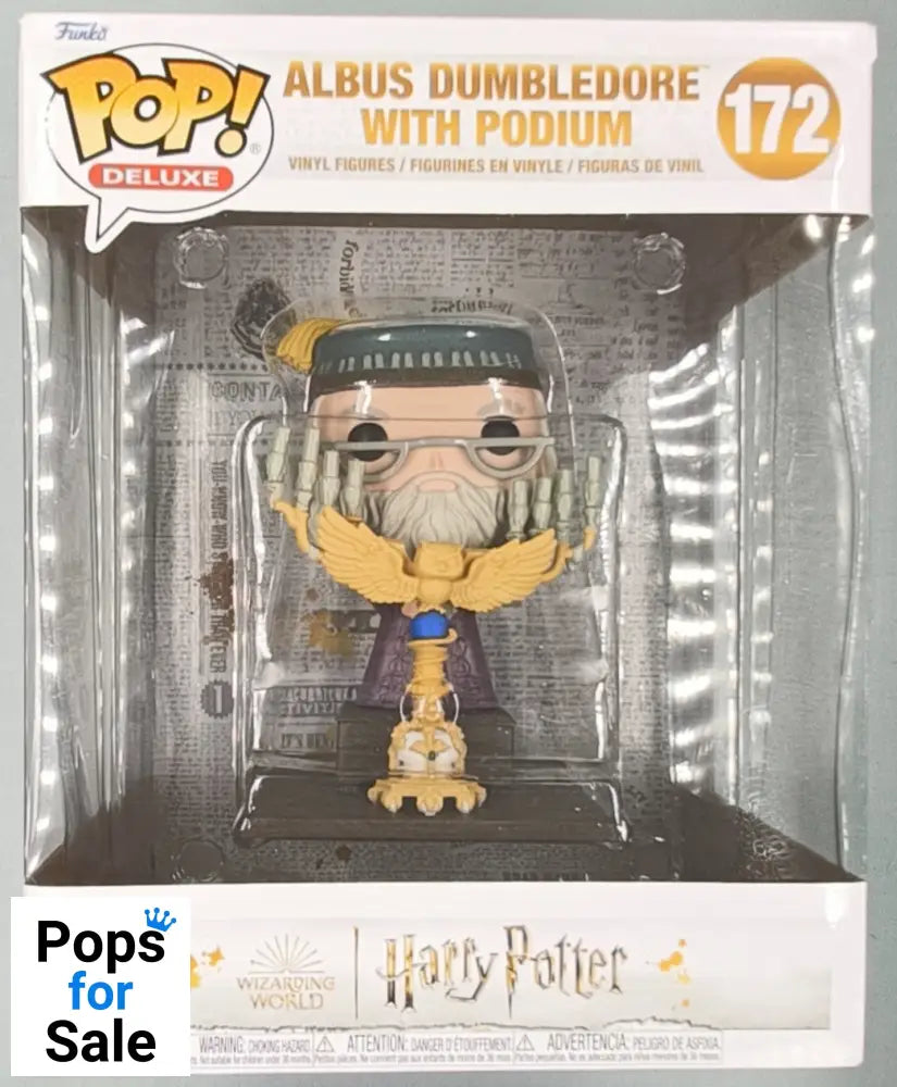 172 Albus Dumbledore w/Podium - Deluxe Harry Potter - Box Damaged Funko POP