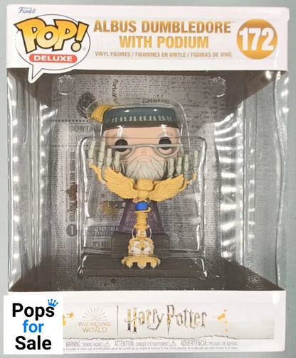 172 Albus Dumbledore w/Podium - Deluxe Harry Potter - Box Damaged Funko POP