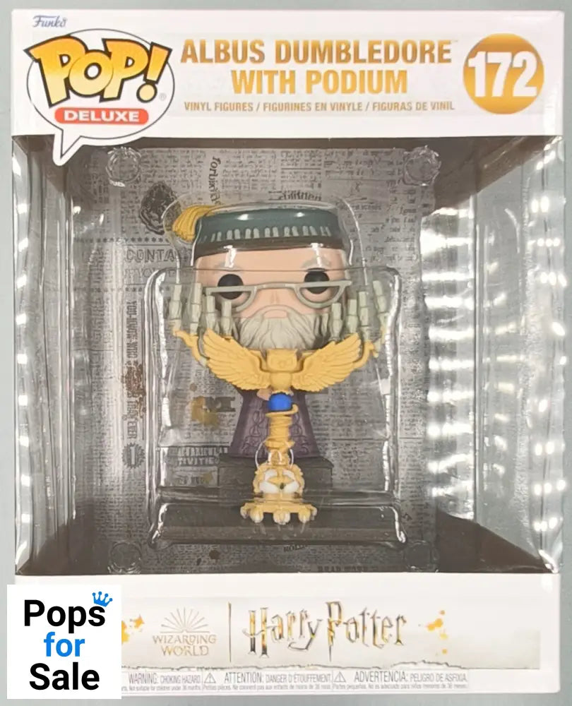 172 Albus Dumbledore w/Podium - Deluxe - Harry Potter - Brand New Funko POP