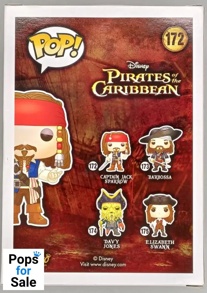 #172 Captain Jack Sparrow Disney Pirates of the Caribbean Damaged Box Funko POP - PopsforSale.co.uk