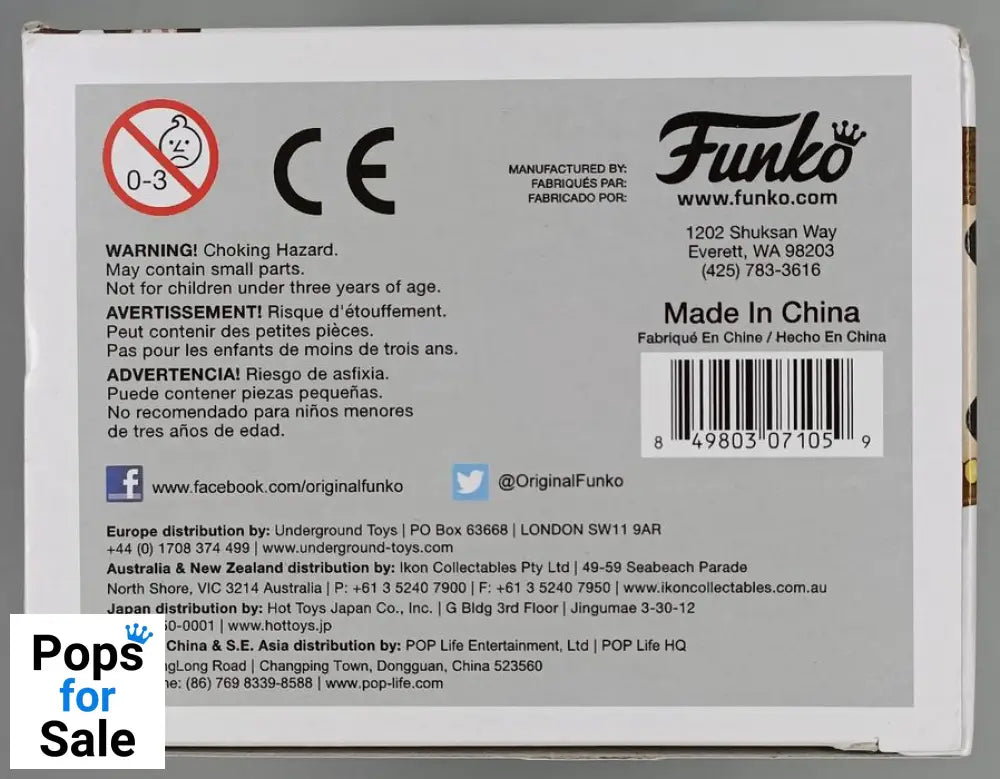 #172 Captain Jack Sparrow Disney Pirates of the Caribbean Damaged Box Funko POP