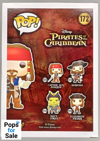 #172 Captain Jack Sparrow Disney Pirates of the Caribbean Damaged Box Funko POP