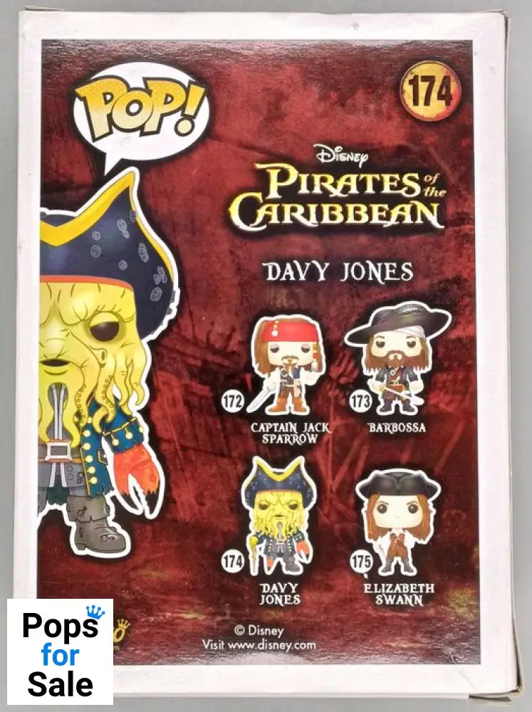 #174 Davy Jones - Disney Pirates Of The Caribbean Box Damaged Funko POP - PopsforSale.co.uk