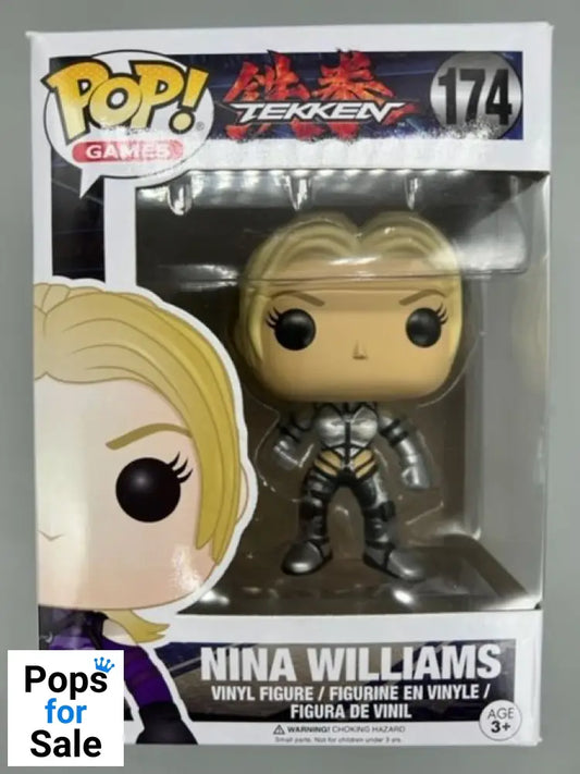 #174 Nina Williams (Silver Suit) - Tekken - Box Damaged Funko POP