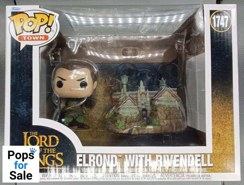 1747 Elrond with Rivendell - Town - The Lord of the Rings Funko POP - Brand New