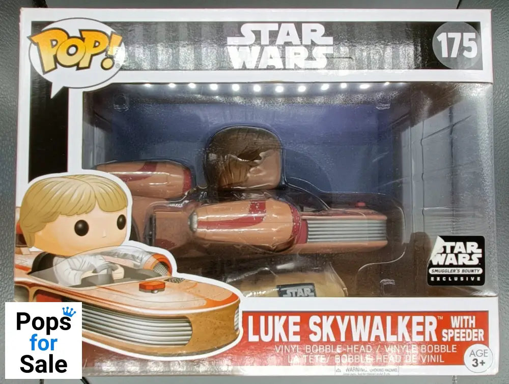 175 Luke Skywalker (with Speeder) Deluxe - Star Wars - Smugglers Bounty - Box Damaged Funko POP