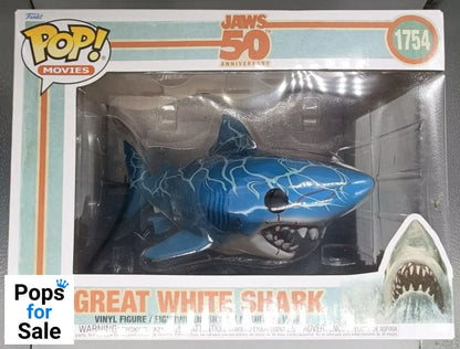 1754 Great White Shark (Retro) 6 Inch Jaws 50th Anniversary Funko POP - Brand New