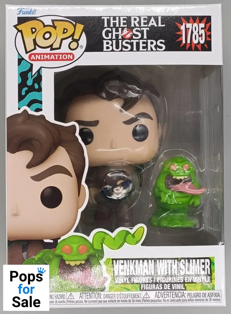 1785 Venkman with Slimer - The Real Ghostbusters Funko POP - Box Damaged