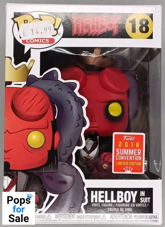 #18 Hellboy (in Suit) - Comics - 2018 Con Funko POP