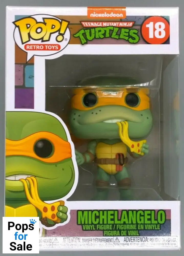 #18 Michelangelo (Retro) - Teenage Mutant Ninja Turtles 1990 Funko POP - PopsforSale.co.uk