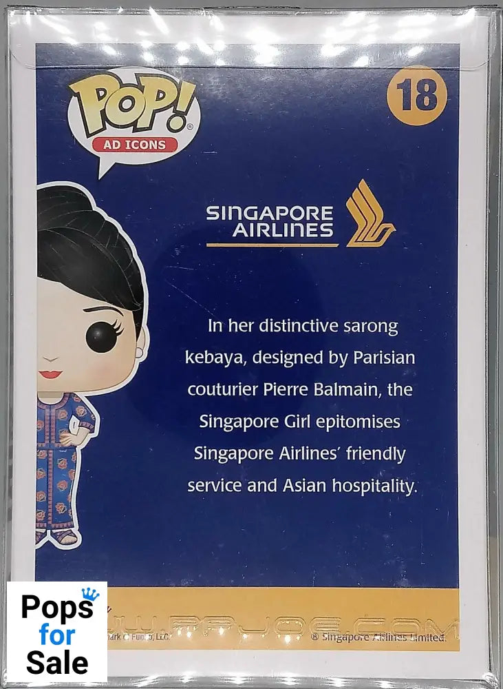 #18 Singapore Girl - Ad Icons - Singapore Airlines Funko POP - PopsforSale.co.uk