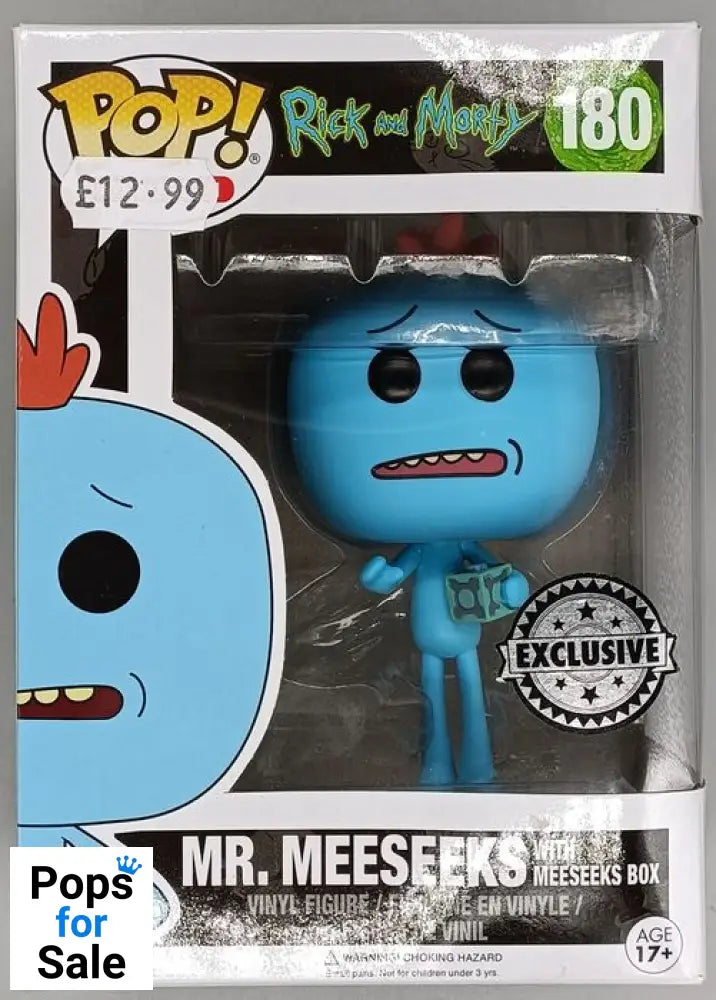 #180 Mr. Meeseeks (w/ Meeseeks Box) Rick and Morty Box Damaged Funko POP
