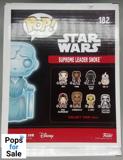 #182 Supreme Leader Snoke (Holographic) 6 Inch Glow Damaged Box Funko POP - PopsforSale.co.uk