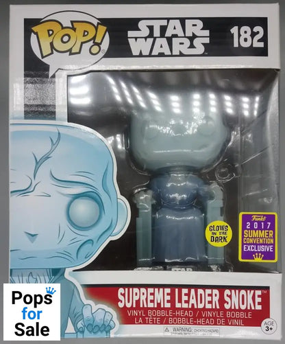 #182 Supreme Leader Snoke (Holographic) 6 Inch Glow Damaged Box Funko POP - PopsforSale.co.uk