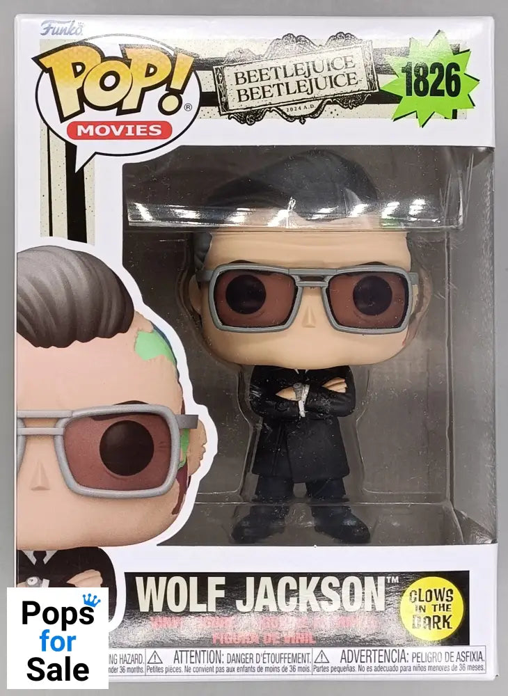 1826 Wolf Jackson (Glow) - Beetlejuice 2 - Horror Funko POP - Box Damaged
