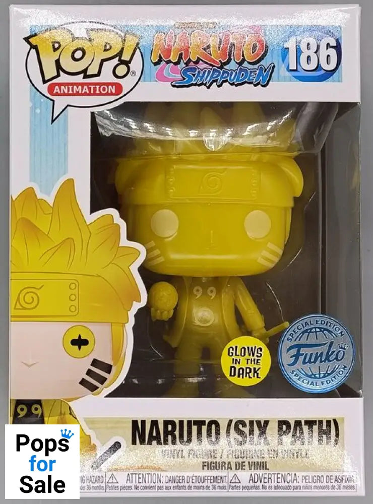 #186 Naruto (Six Path, Yellow) - Glow - Naruto Shippuden Funko POP - PopsforSale.co.uk