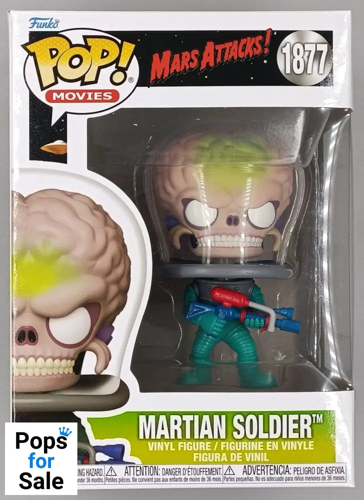 1877 Martian Soldier with Ray Gun - Mars Attacks Funko POP - Box Damaged