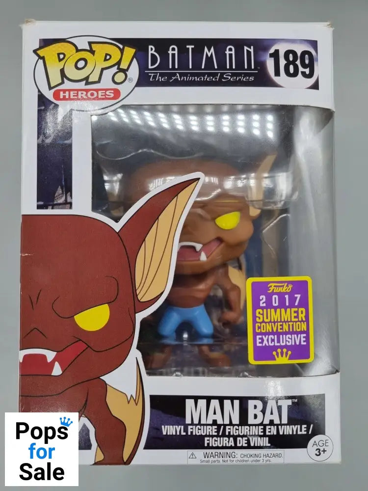 189 Man Bat - DC Batman Animated Series 2017 Con Funko POP - Box Damaged