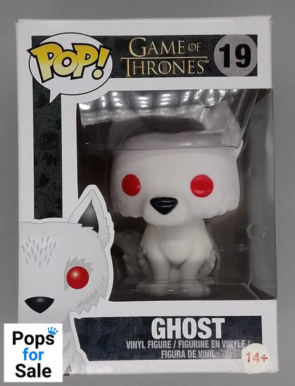 #19 Ghost - Flocked - Game of Thrones - Box Damaged Funko POP - PopsforSale.co.uk