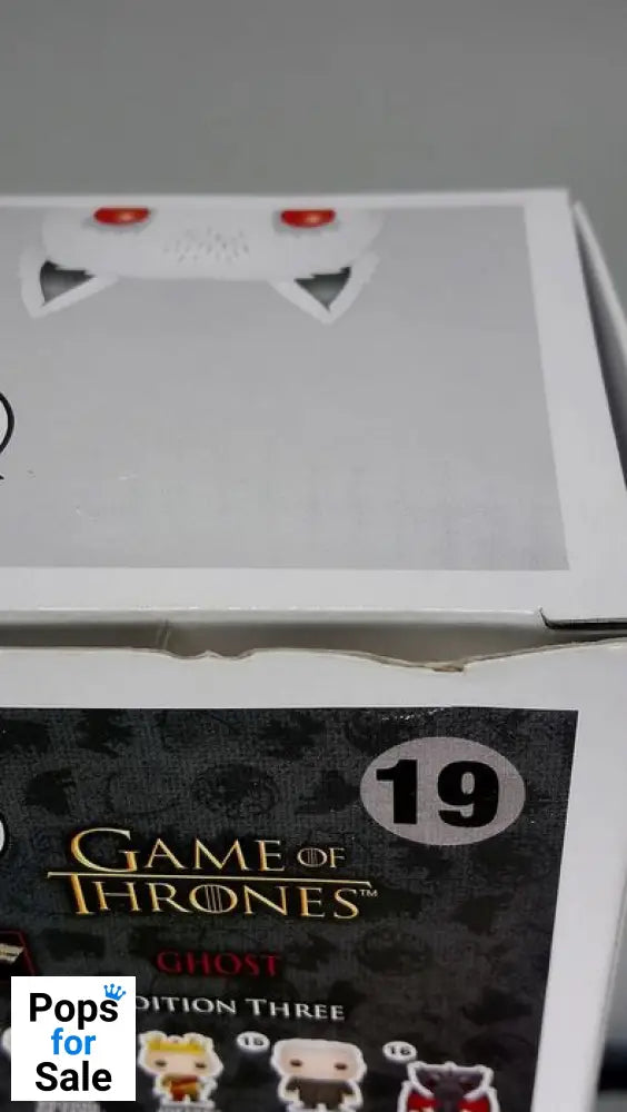 #19 Ghost - Flocked - Game of Thrones - Box Damaged Funko POP - PopsforSale.co.uk