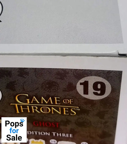 #19 Ghost - Game of Thrones - Box Damaged Funko POP - PopsforSale.co.uk