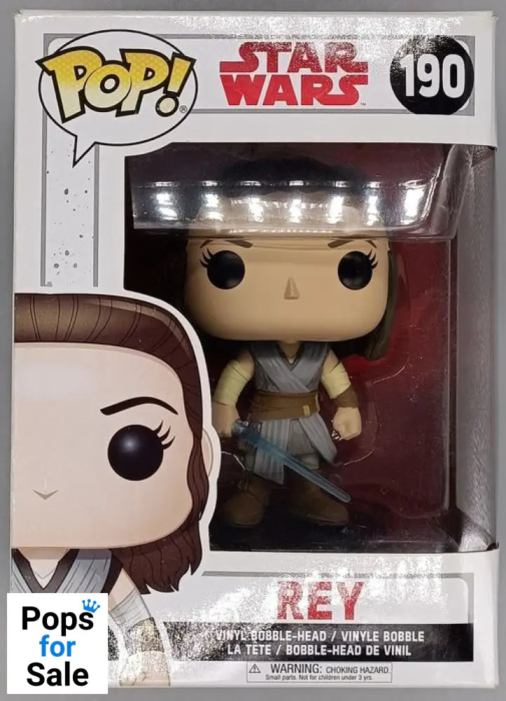 #190 Rey - Glow GITD - Star Wars - Box Damaged Funko POP - PopsforSale.co.uk