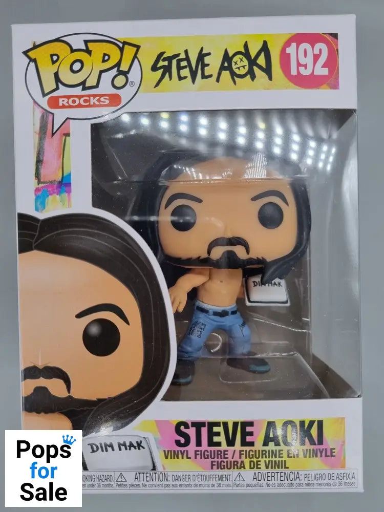 #192 Steve Aoki (w/ Cake) - Pop Rocks Funko POP - PopsforSale.co.uk