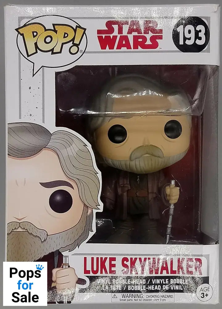 #193 Luke Skywalker Star Wars The Last Jedi - Box Damaged Funko POP - PopsforSale.co.uk