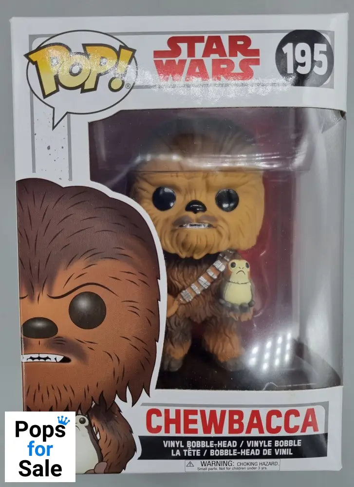 #195 Chewbacca (w/ Porg) - Star Wars Funko POP - PopsforSale.co.uk