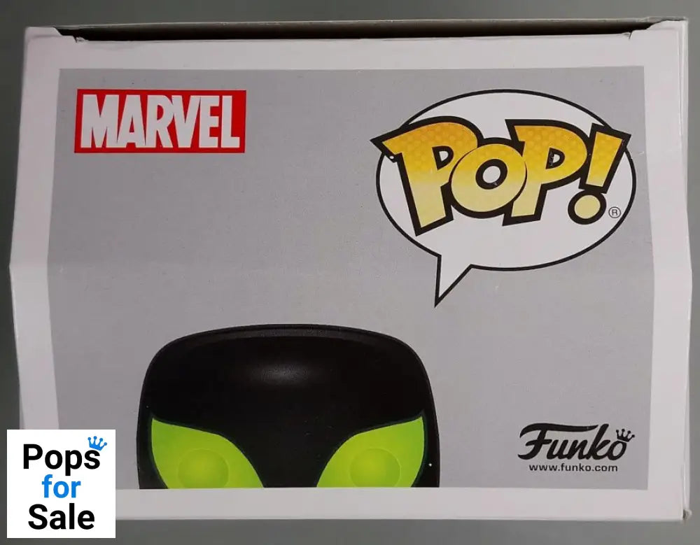 #195 Spider-Man (Stealth Suit) - Glow - Marvel - Box Damaged Funko POP - PopsforSale.co.uk