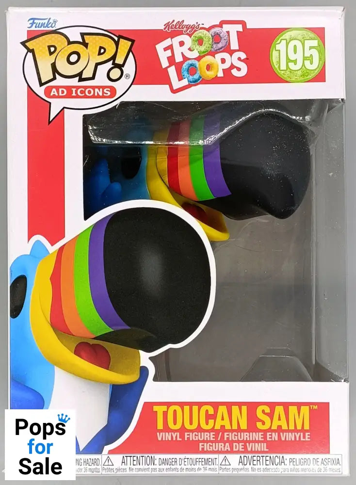 195 Toucan Sam - Kellogg’s Froot Loops - Ad Icons - Box Damaged Funko POP