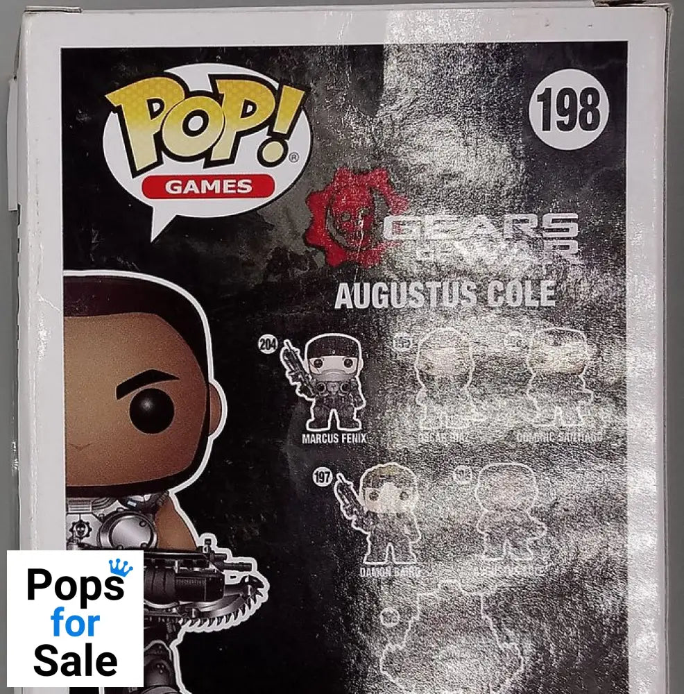 #198 Augustus Cole - Gears of War - Box Damaged Funko POP - PopsforSale.co.uk